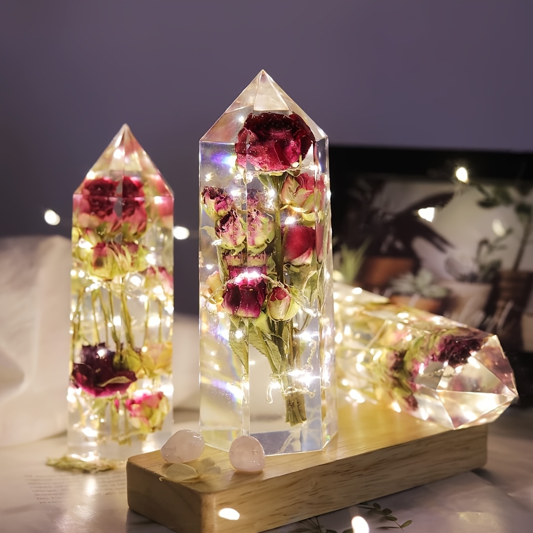 1Pcs Crystal Tower Resin Silic - Flower Preservation Resin のレビューと価格