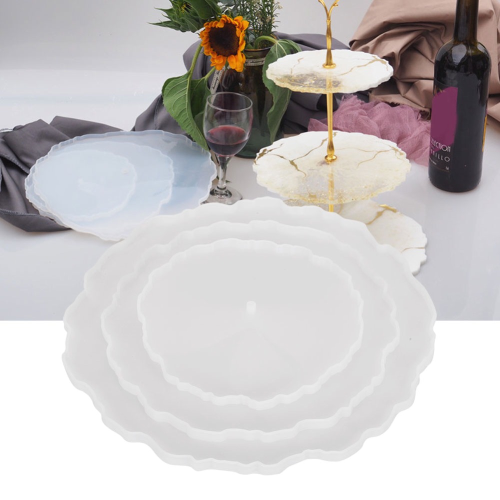 3pcs Irregular Round Fruit Tra - Coaster Mold Round のレビューと価格
