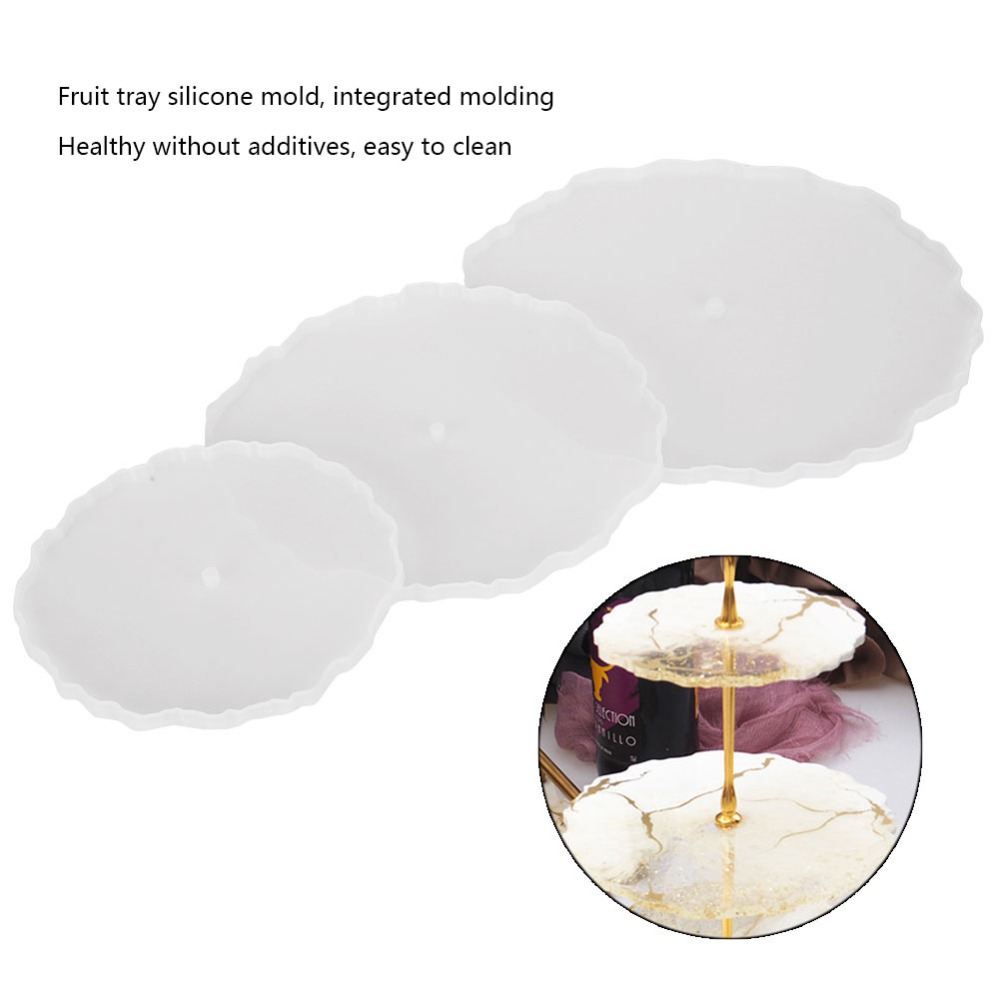 3pcs Irregular Round Fruit Tra - Coaster Mold Round のレビューと価格