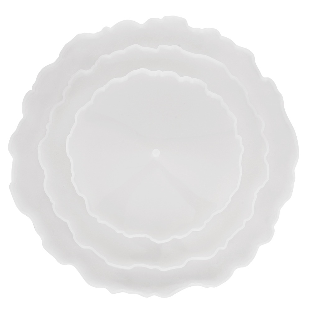 3pcs Irregular Round Fruit Tra - Coaster Mold Round のレビューと価格
