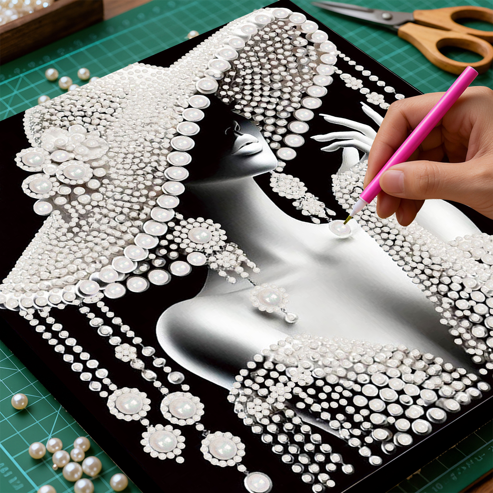 DIY Ladies Pearl Diamond Paint - Resin Craft For Beginners のレビューと価格