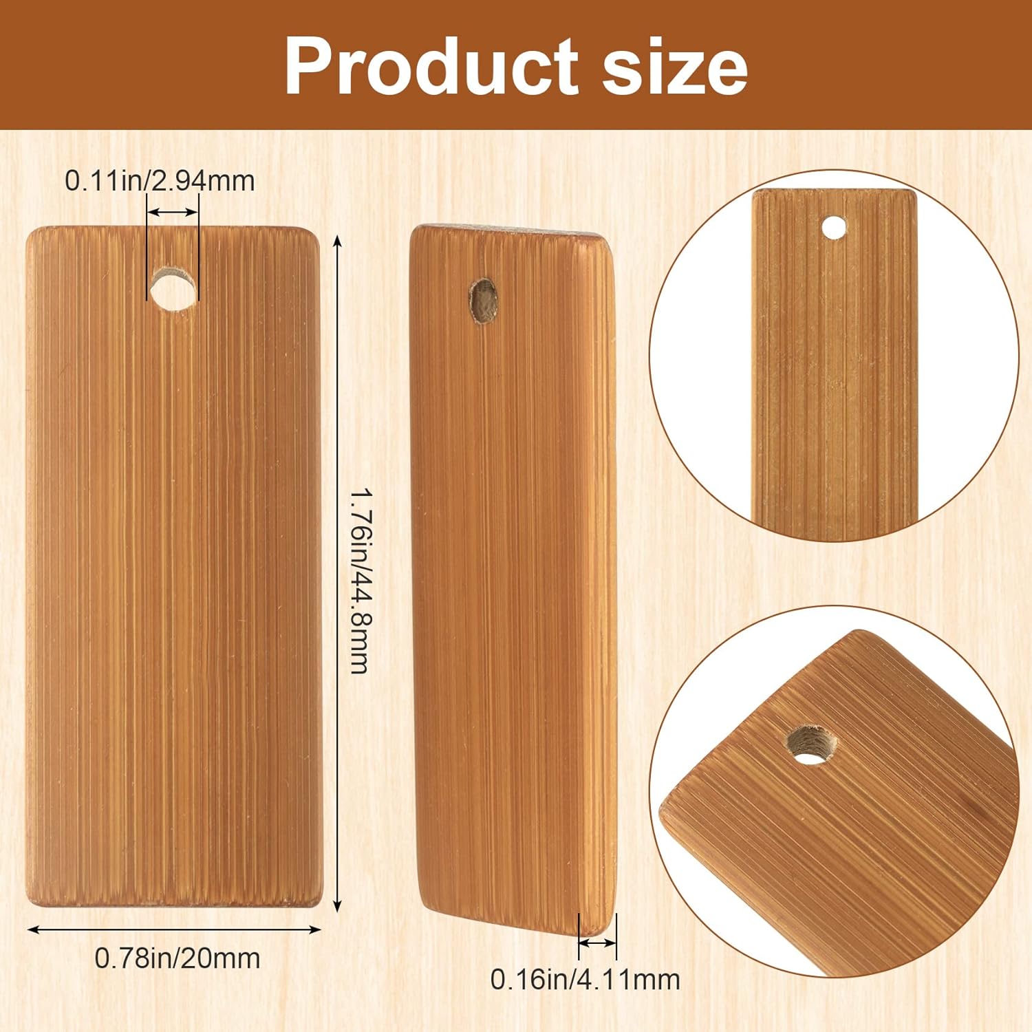 50Pcs Natural Wood Blanks 45x2 - Wood Ring Blank のレビューと価格