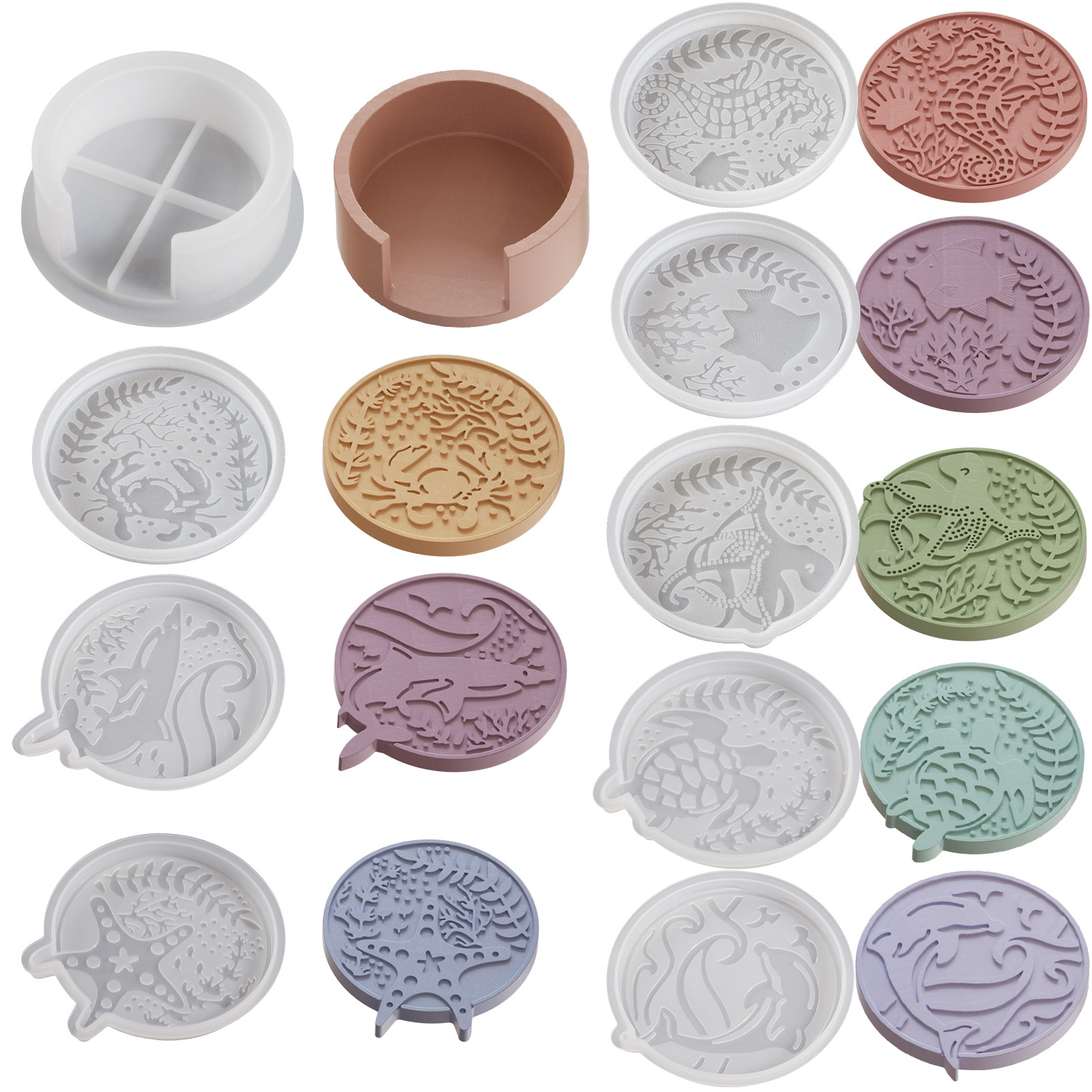 Plaster Coaster Storage Base M - Resin Ocean Wave Mold のレビューと価格