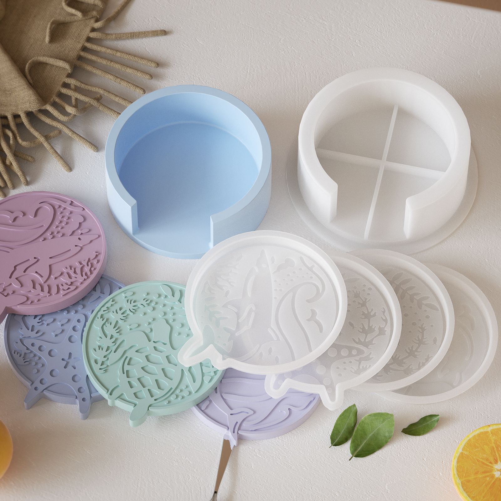 Plaster Coaster Storage Base M - Resin Ocean Wave Mold のレビューと価格