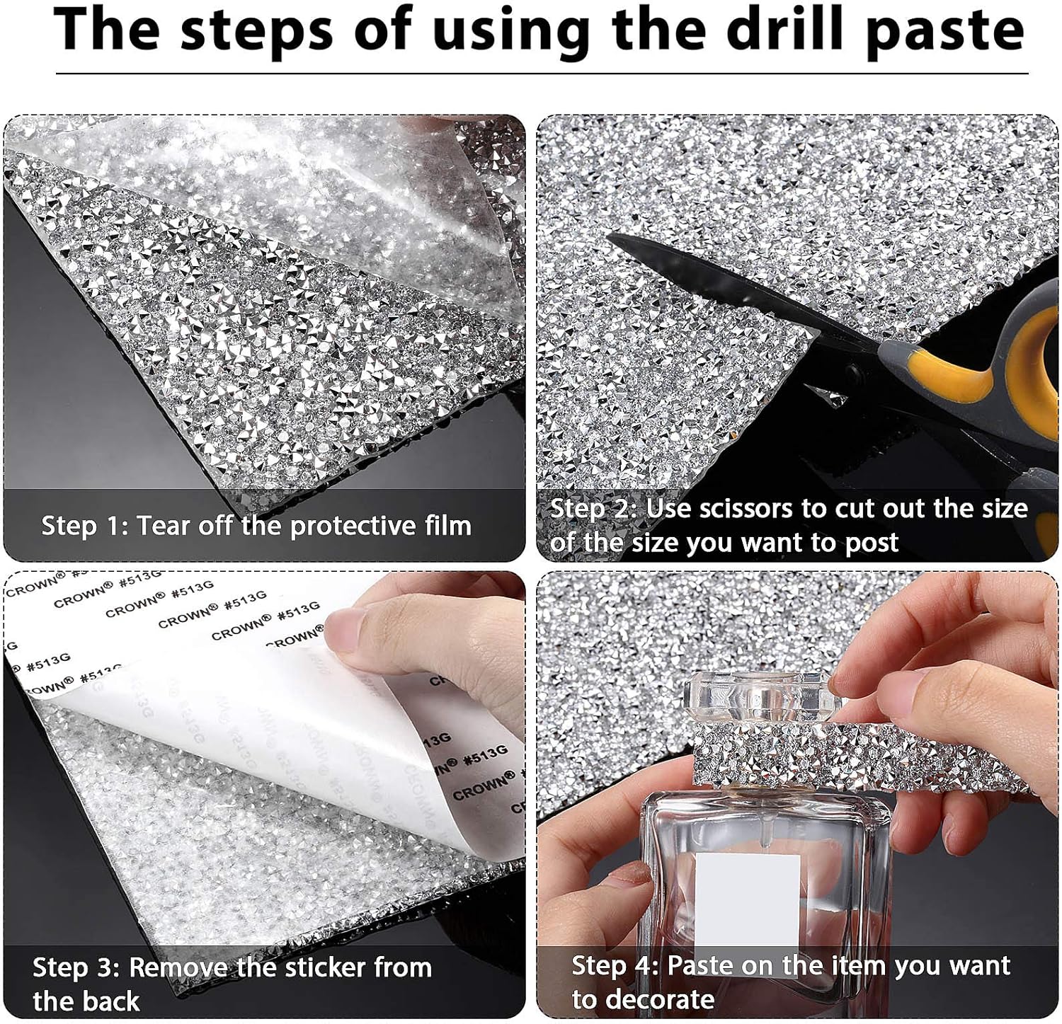 Crystal Rhinestone Sticker She - Resin Crafts Diy のレビューと価格
