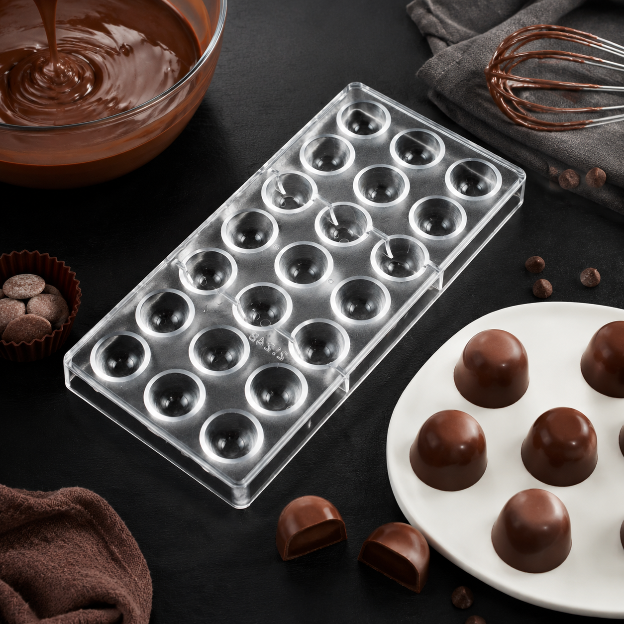 21 Cavity Dome Chocolate Mold  - Dome Mold Clear のレビューと価格