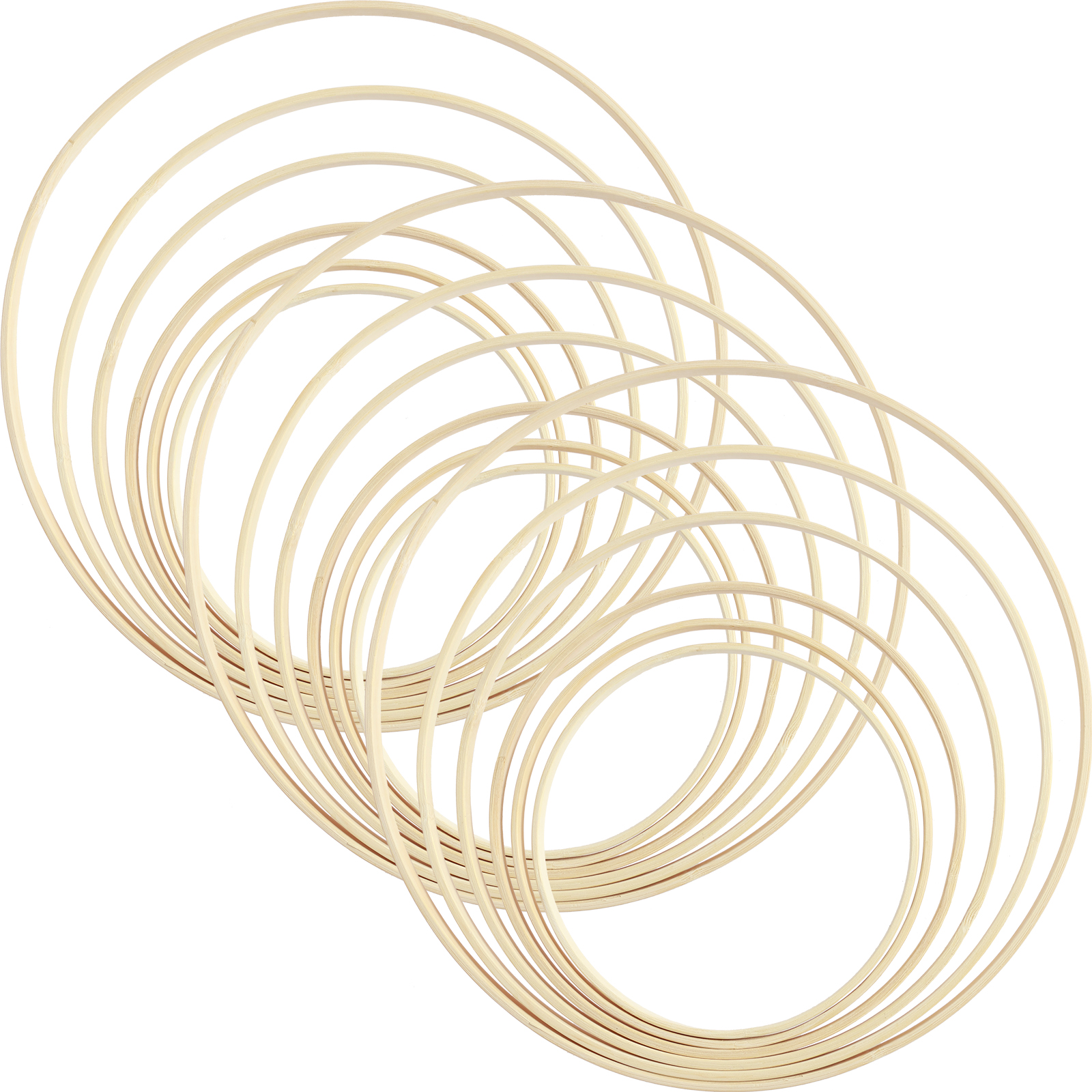18Pcs Bamboo Rings Set 6 Sizes - Wood Ring Blank のレビューと価格