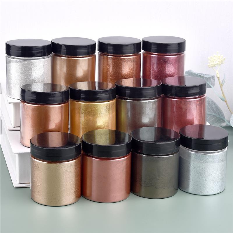 50g Shimmer Metallic Gold Silv - Resin Pigment Set のレビューと価格