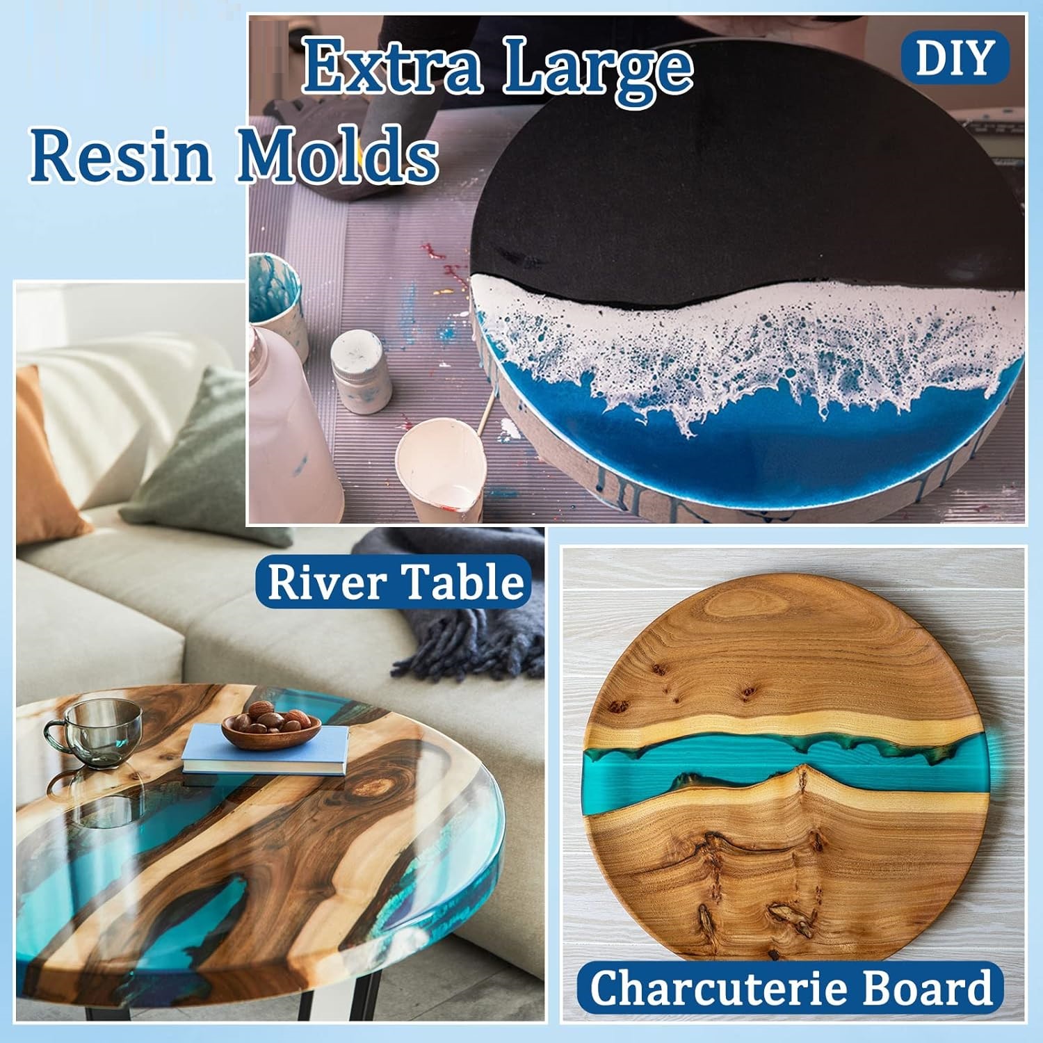 Large Round Tray UV Resin Mold - Coaster Mold Round のレビューと価格
