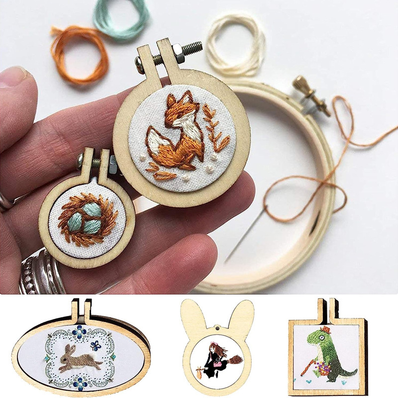 5pcs Mini Wood Embroidery Hoop - Wood Ring Blank のレビューと価格