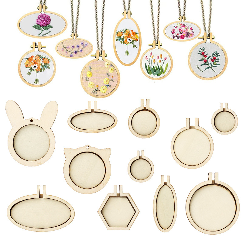 5pcs Mini Wood Embroidery Hoop - Wood Ring Blank のレビューと価格