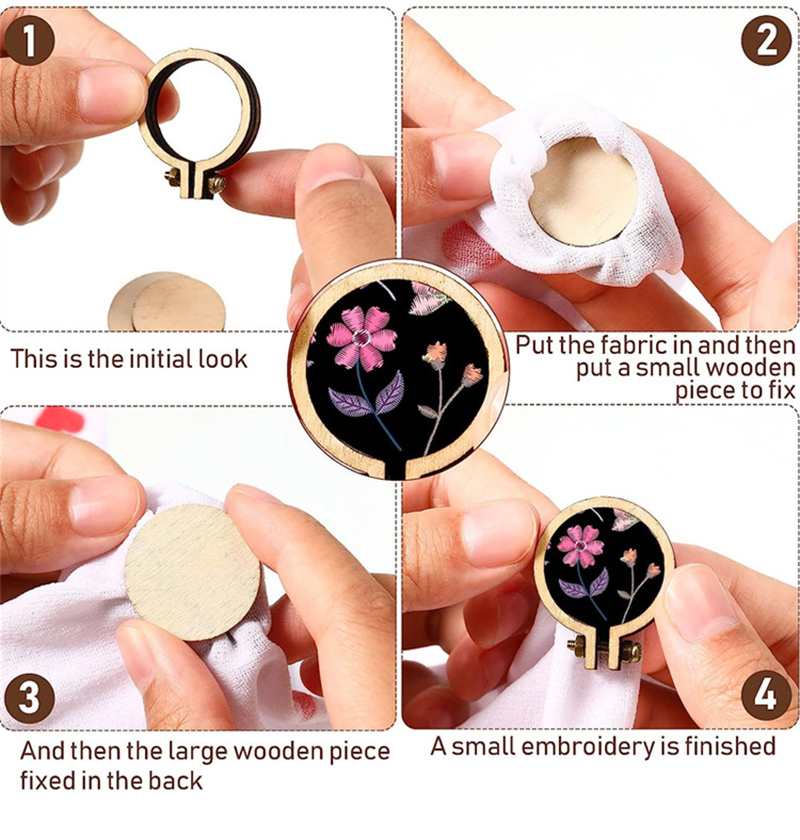 5pcs Mini Wood Embroidery Hoop - Wood Ring Blank のレビューと価格