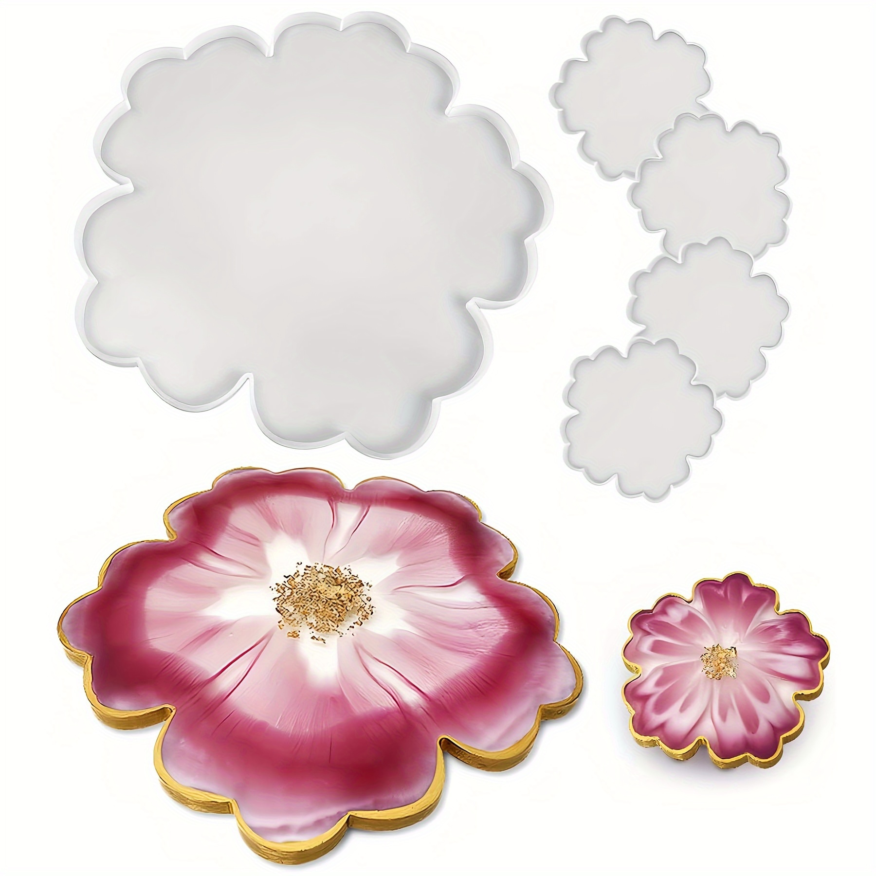 1-piece 13-inch large flower t - Serving Tray Mold のレビューと価格