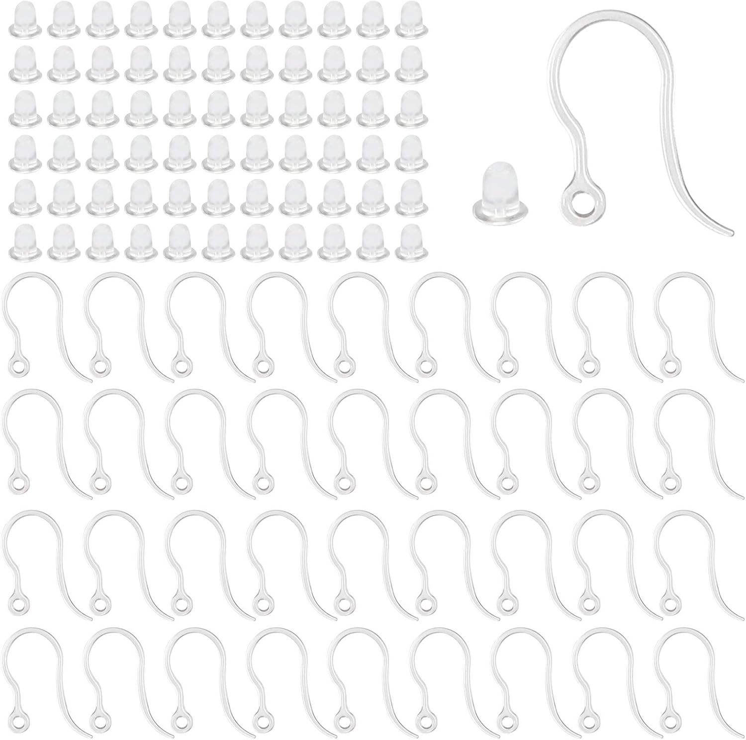 40pcs Clear Plastic Earring Ho - Resin Craft Projects のレビューと価格