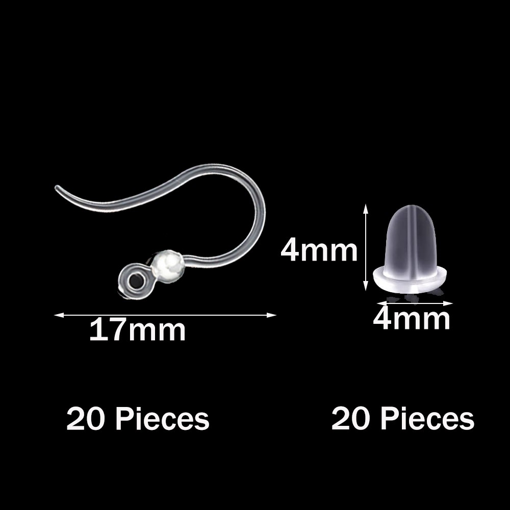 40pcs Clear Plastic Earring Ho - Resin Craft Projects のレビューと価格