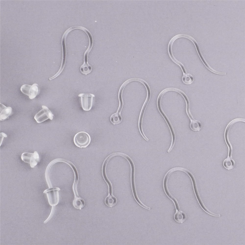 40pcs Clear Plastic Earring Ho - Resin Craft Projects のレビューと価格