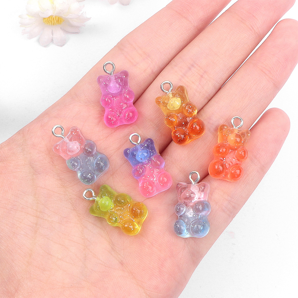 60pcs Dual Color Resin Bear Sh - Resin Craft Material のレビューと価格
