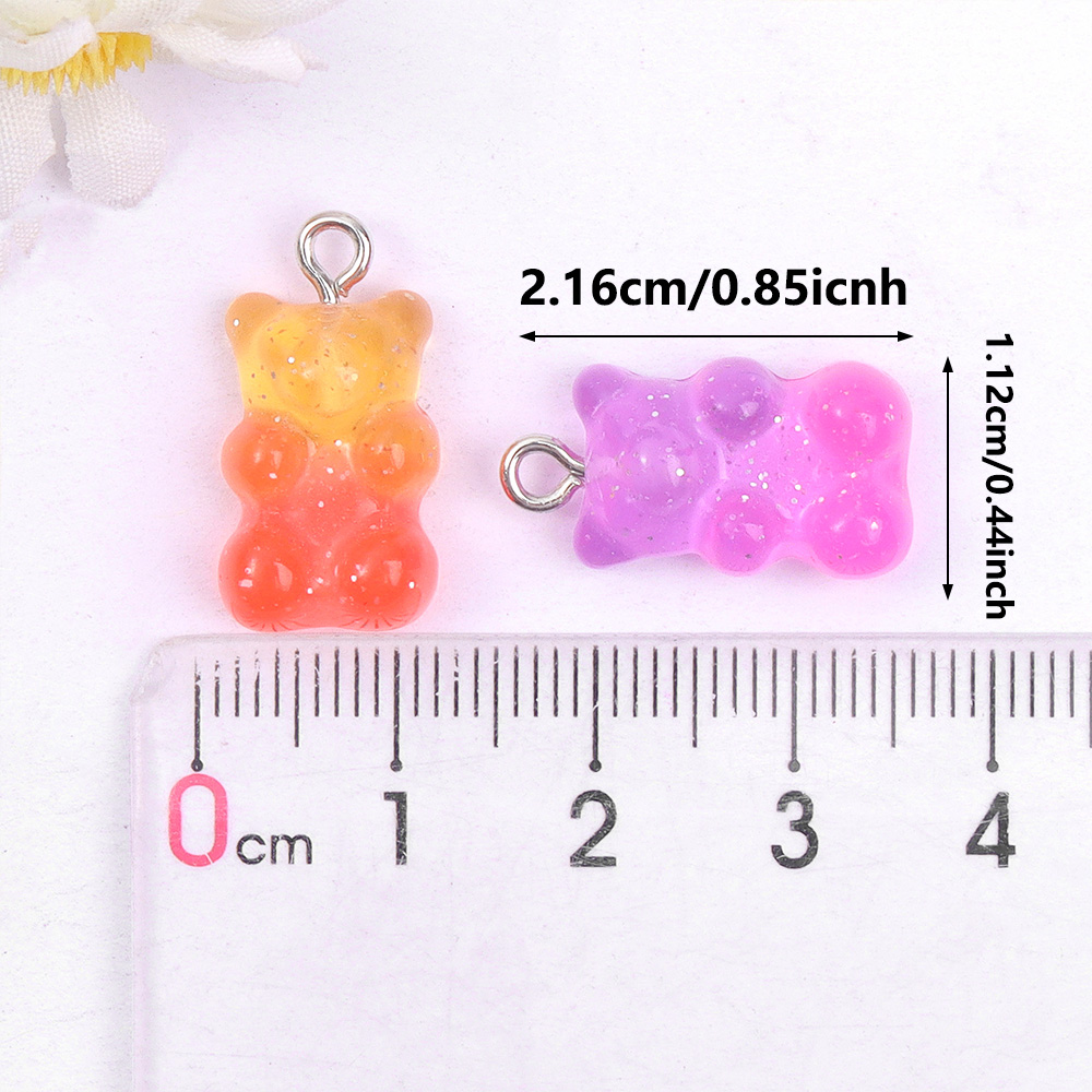 60pcs Dual Color Resin Bear Sh - Resin Craft Material のレビューと価格