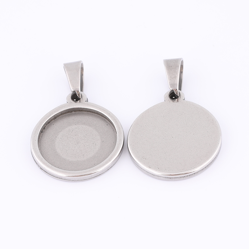10pcs 15mm Round Cabochon Base - Bezels Set Pendant のレビューと価格
