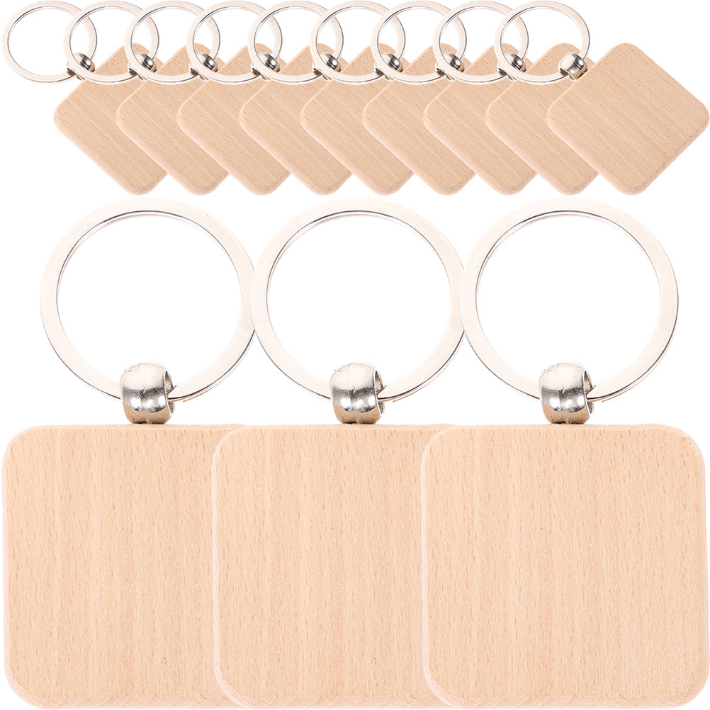 12Pcs Wooden Keychain Blanks U - Wood Ring Blank のレビューと価格