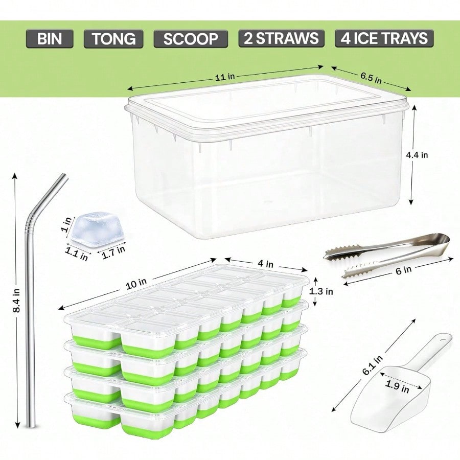 56pcs Tray With Lid And Bin –  - Silicone Mold Tray のレビューと価格