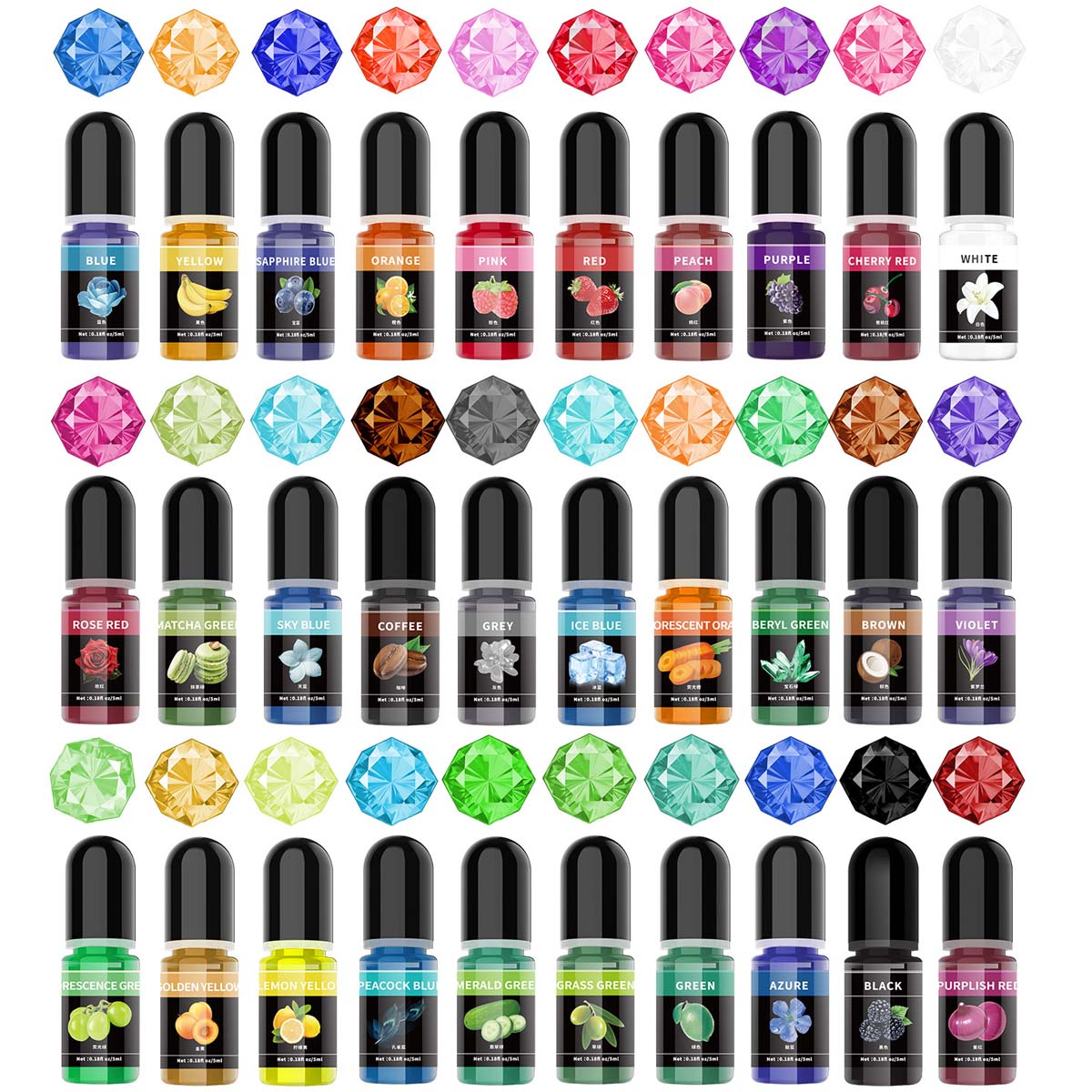 5ml/Bottle Epoxy Resin Pigment - Epoxy Uv Resin Kit のレビューと価格