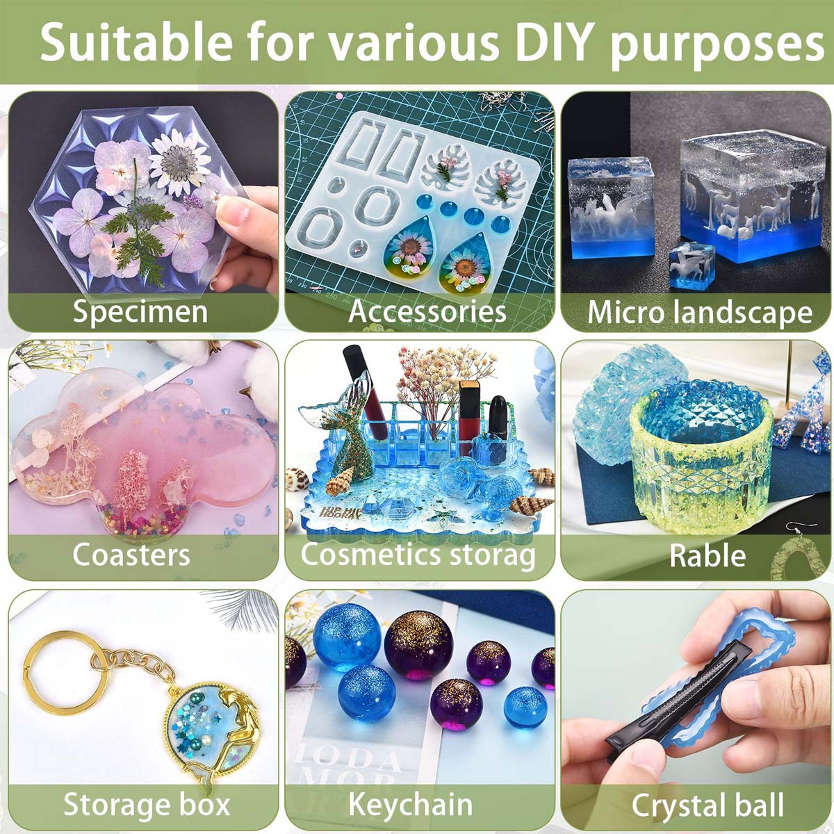 5ml/Bottle Epoxy Resin Pigment - Epoxy Uv Resin Kit のレビューと価格