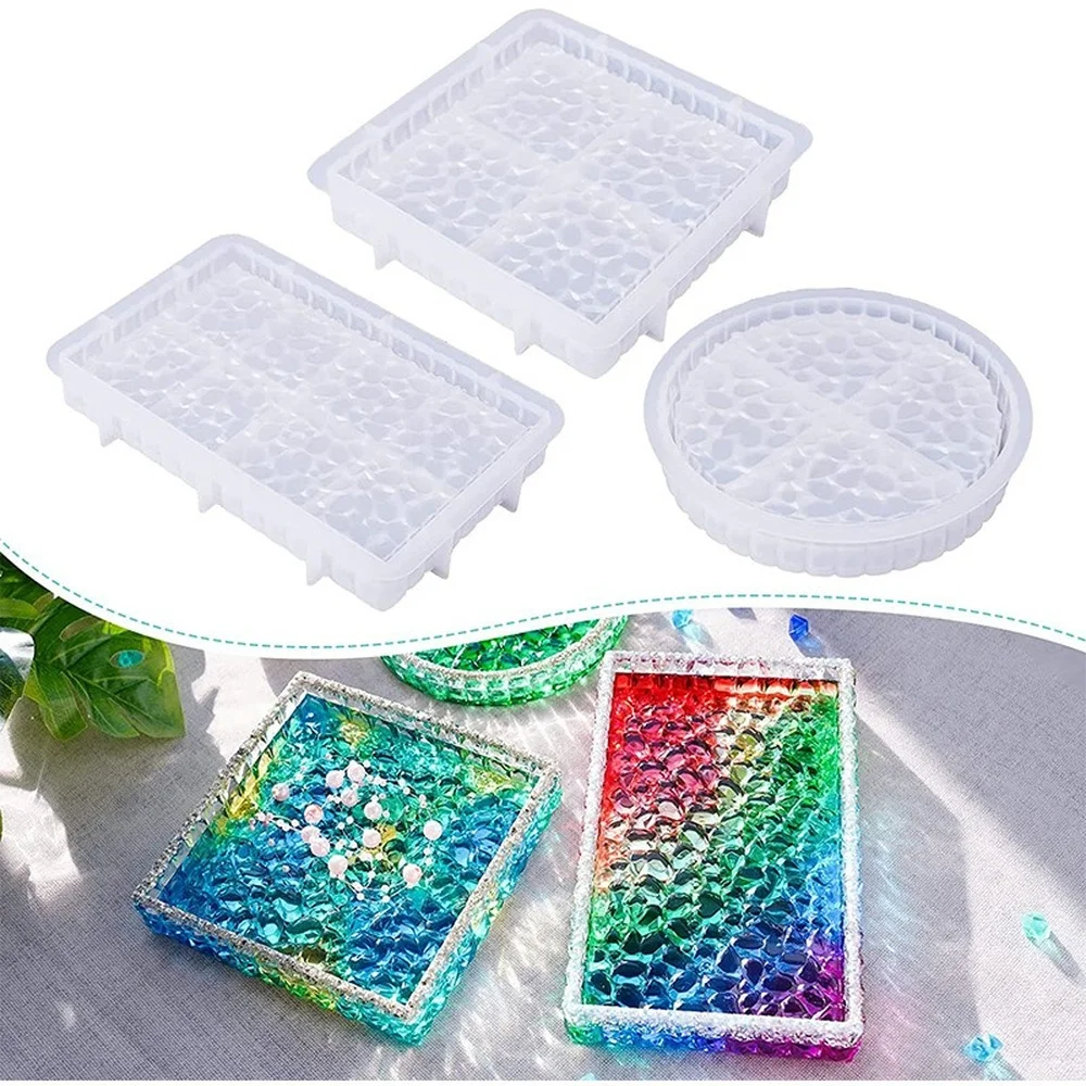 Ashtray Glass Crystal Texture  - Coaster Mold Round のレビューと価格