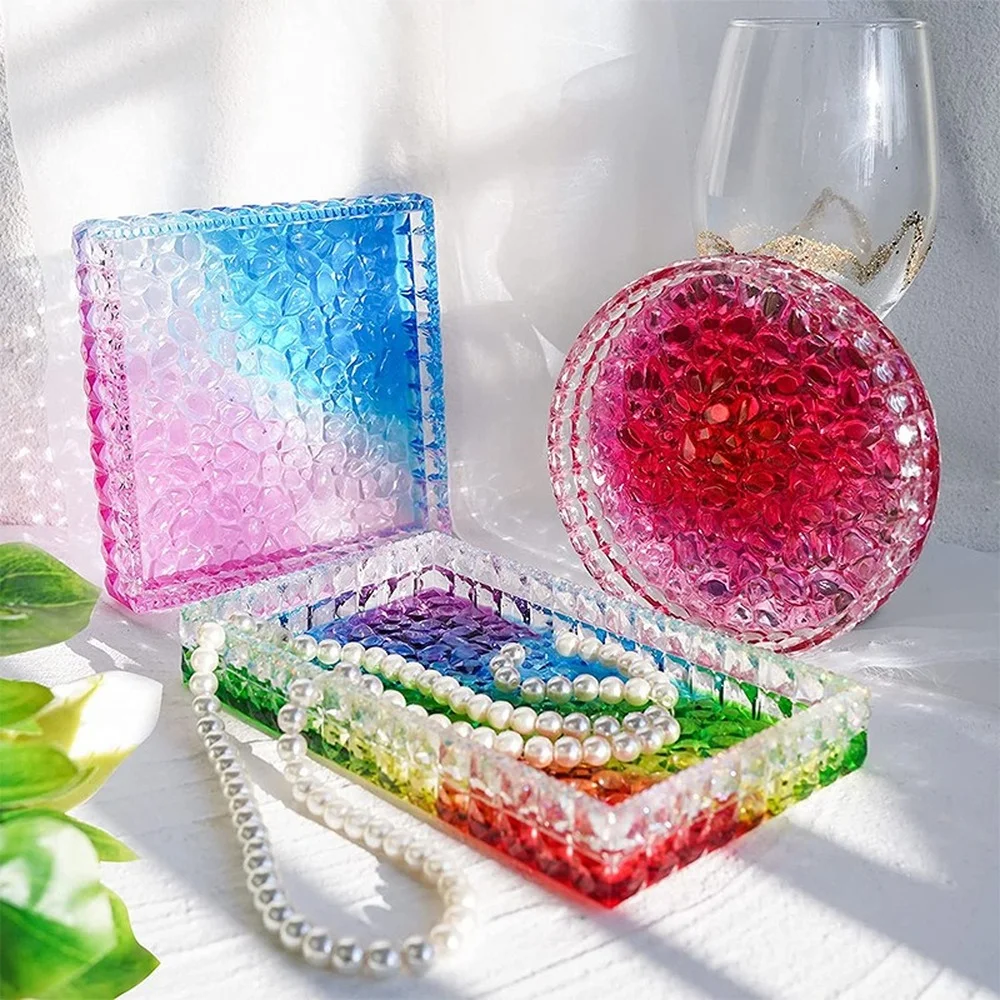 Ashtray Glass Crystal Texture  - Coaster Mold Round のレビューと価格