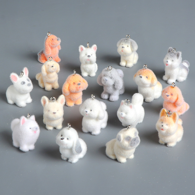 Cute Flocked 3D Dog Resin Figu - Resin Craft Ideas のレビューと価格