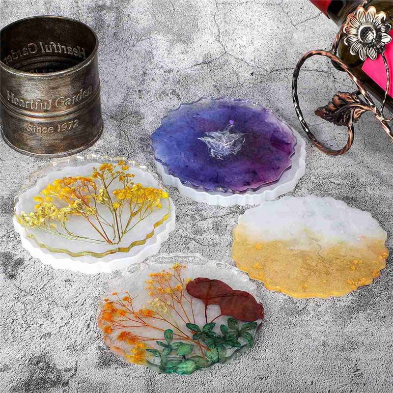 ABVT-12 Pieces Resin Coaster M - Geode Mold Silicone のレビューと価格