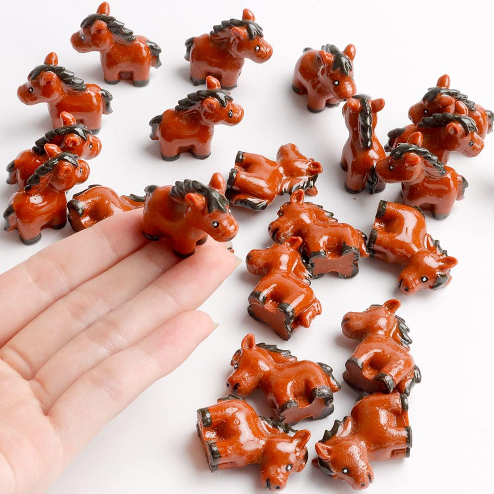 3/6pcs Mini Resin Horse Miniat - Terrarium Moss Art のレビューと価格