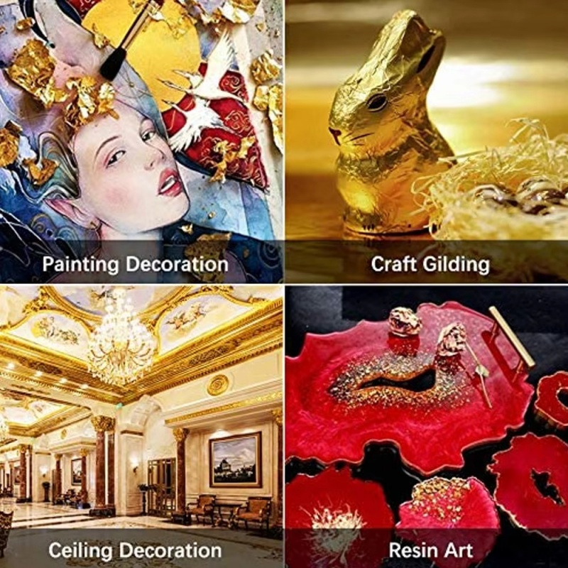 100pcs Imitation Gold Sliver C - Gold Foil Flakes のレビューと価格