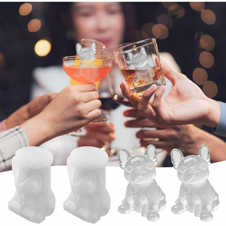 3D French Bulldog Cube Molds 2 - Silicone Mold Tray のレビューと価格