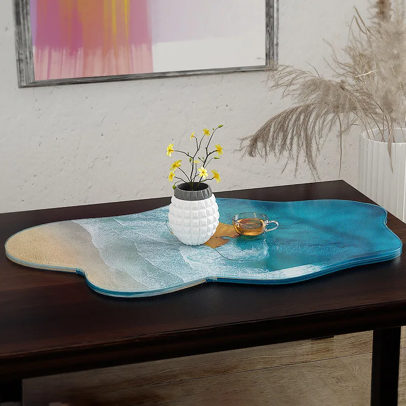 Large 61cm Irregular tray epox - Resin Ocean Wave Mold のレビューと価格