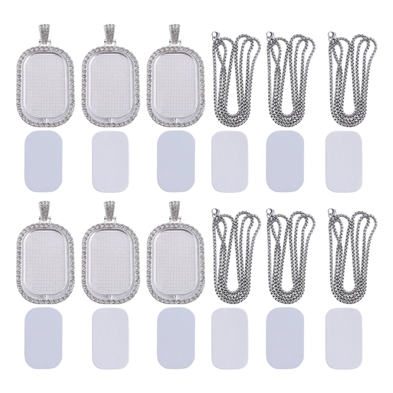 WORTHOWN-48Pcs Sublimation Rhi - Bezels Set Pendant のレビューと価格