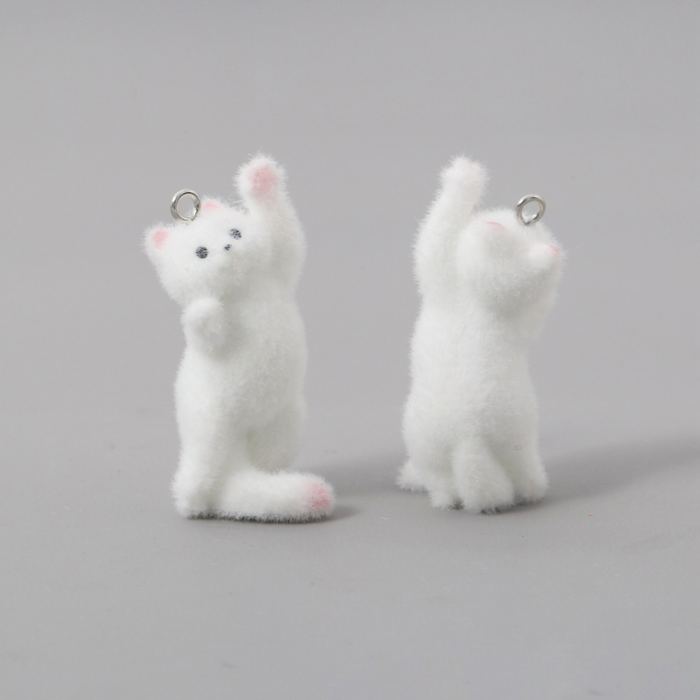 2pcs Flocking Little Cat Resin - Resin Craft Projects のレビューと価格