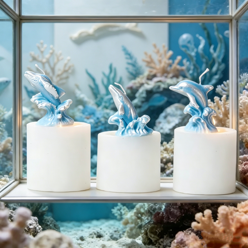 3D Whale & Dolphin with Wave S - Resin Ocean Wave Mold のレビューと価格
