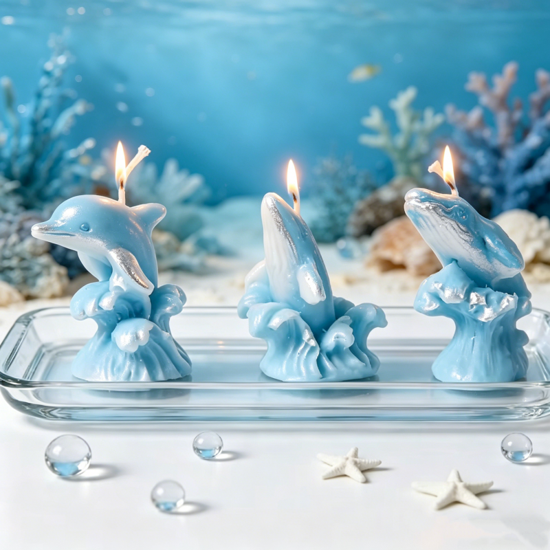 3D Whale & Dolphin with Wave S - Resin Ocean Wave Mold のレビューと価格
