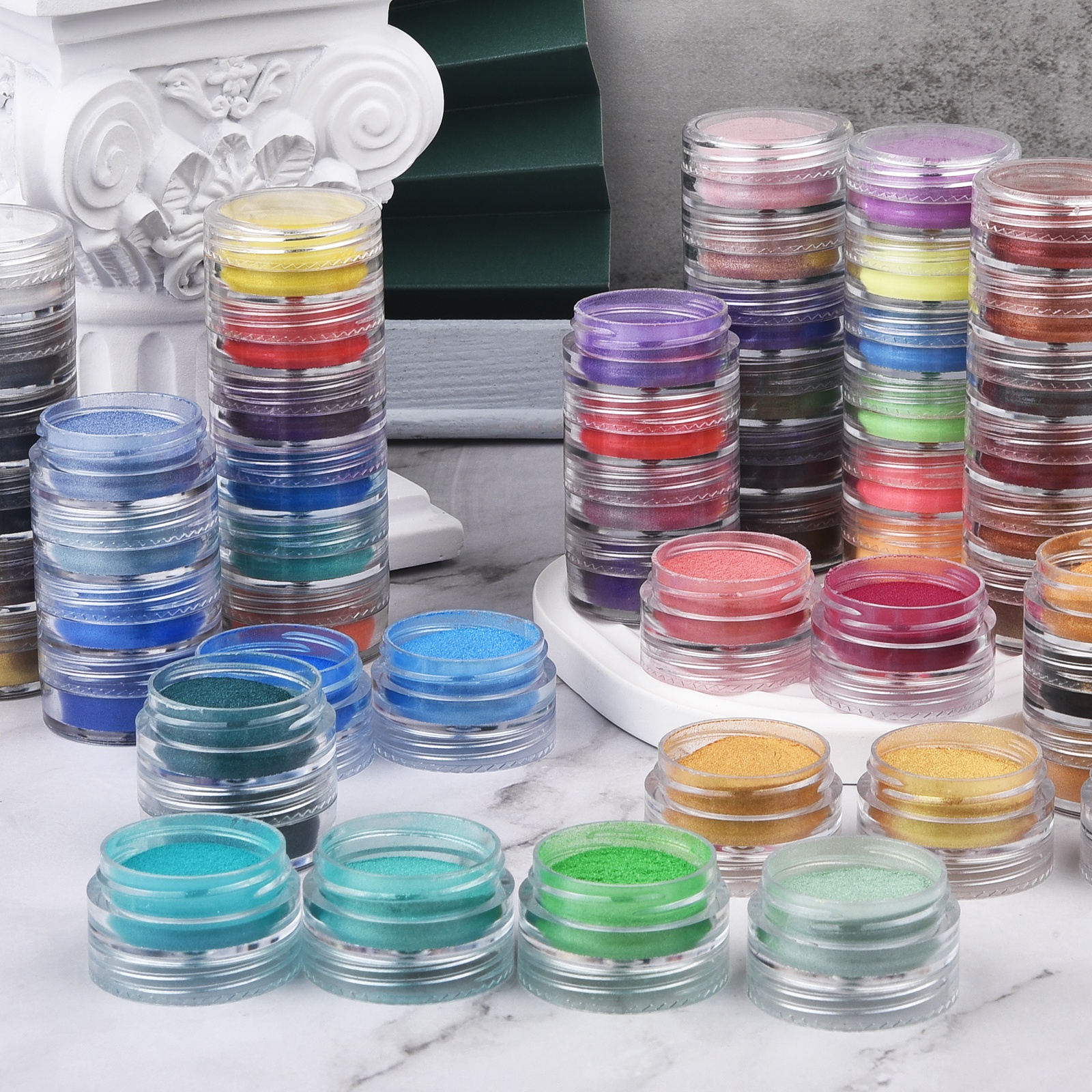 6 Colors/Set Pearlescent Powde - Resin Pigment Set のレビューと価格