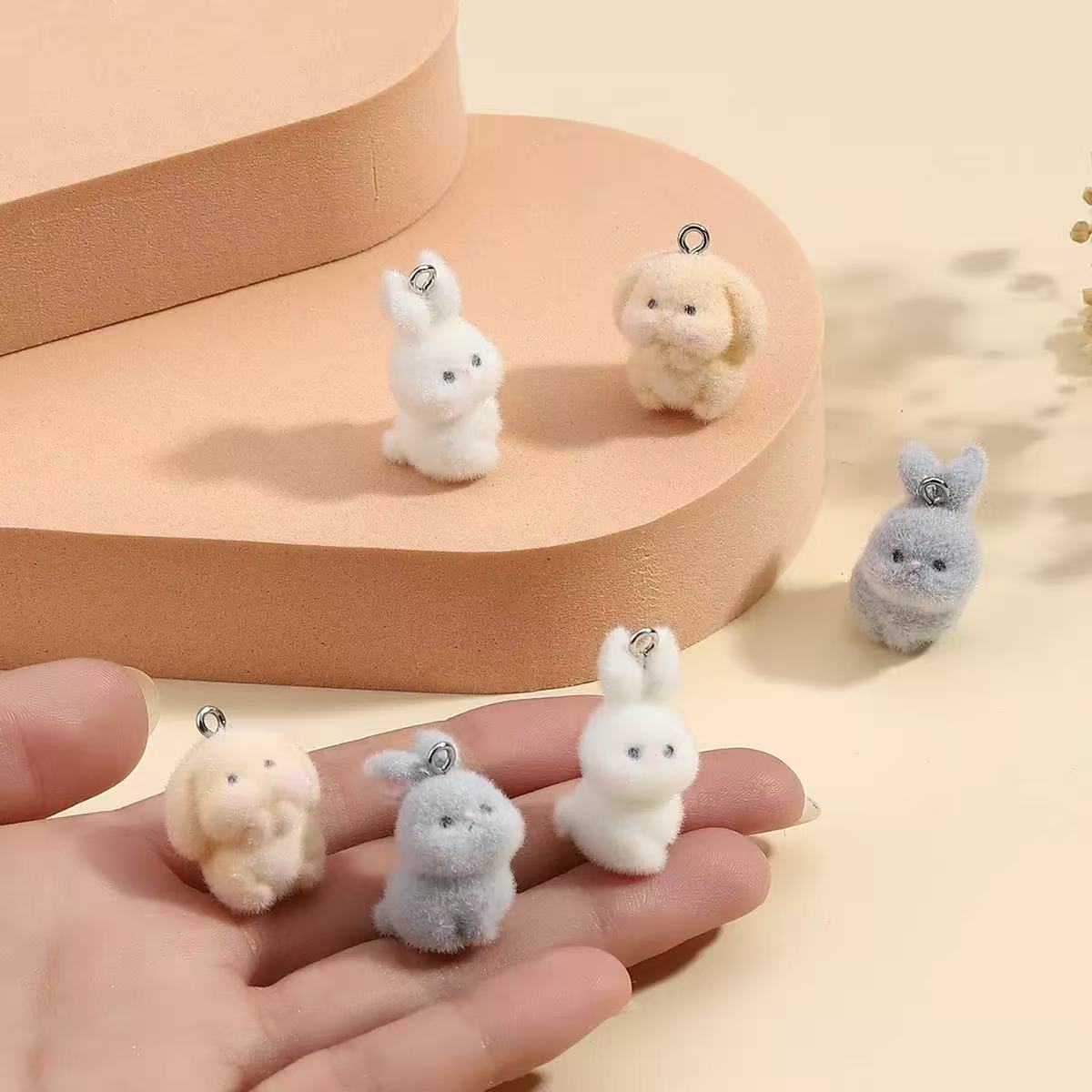 10pcs Flocking Little Rabbit R - Resin Craft Projects のレビューと価格