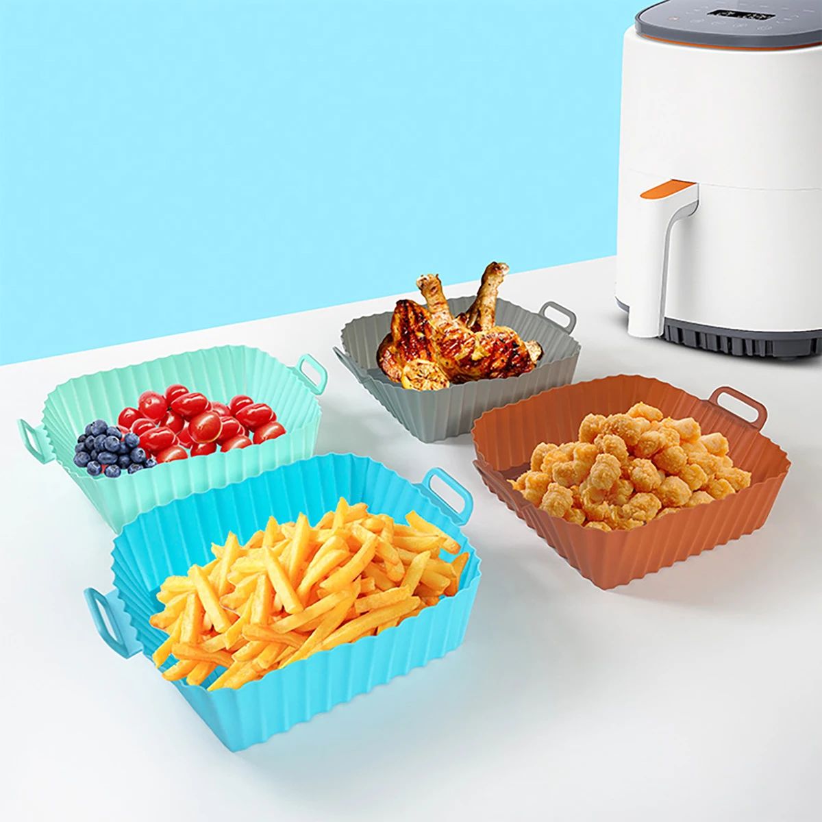 Silicone Fryer Mold Air Fryer  - Silicone Mold Tray のレビューと価格