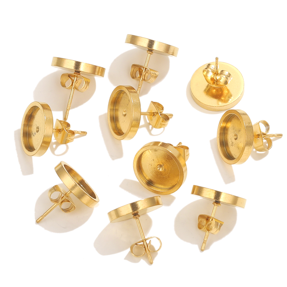 10pcs Stainless Steel Gold Ear - Resin Craft Projects のレビューと価格