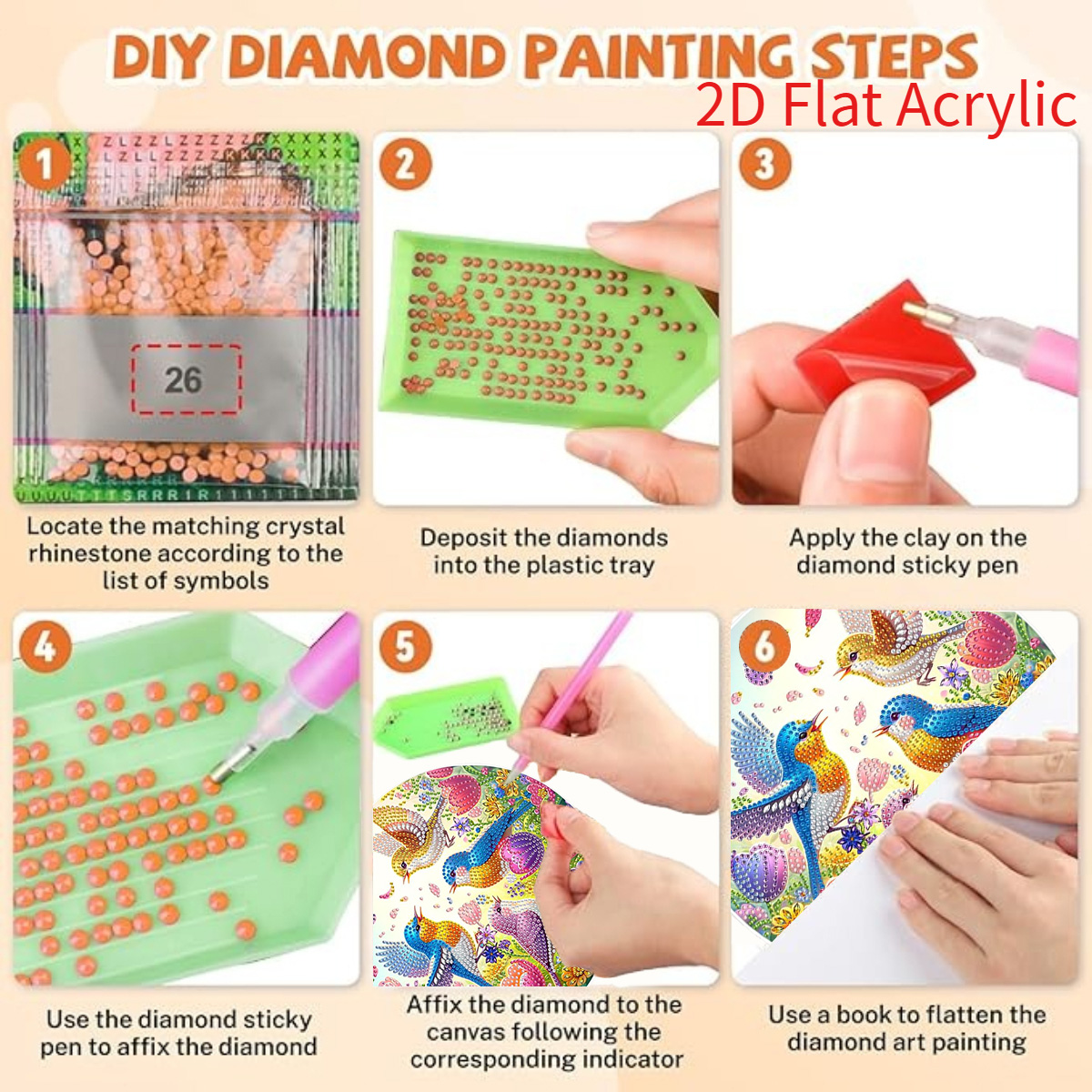 2D Flat Acrylic, 5D DIY Diamon - Resin Craft For Beginners のレビューと価格