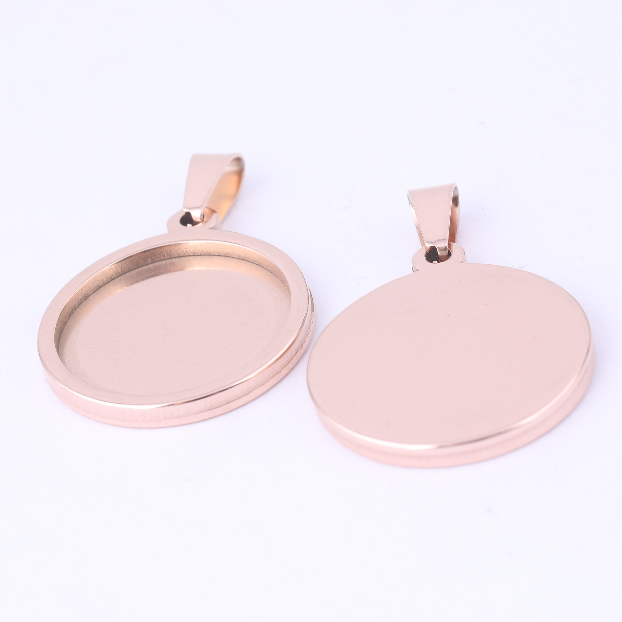 5pcs Stainless Steel 16mm 18mm - Bezels Set Pendant のレビューと価格