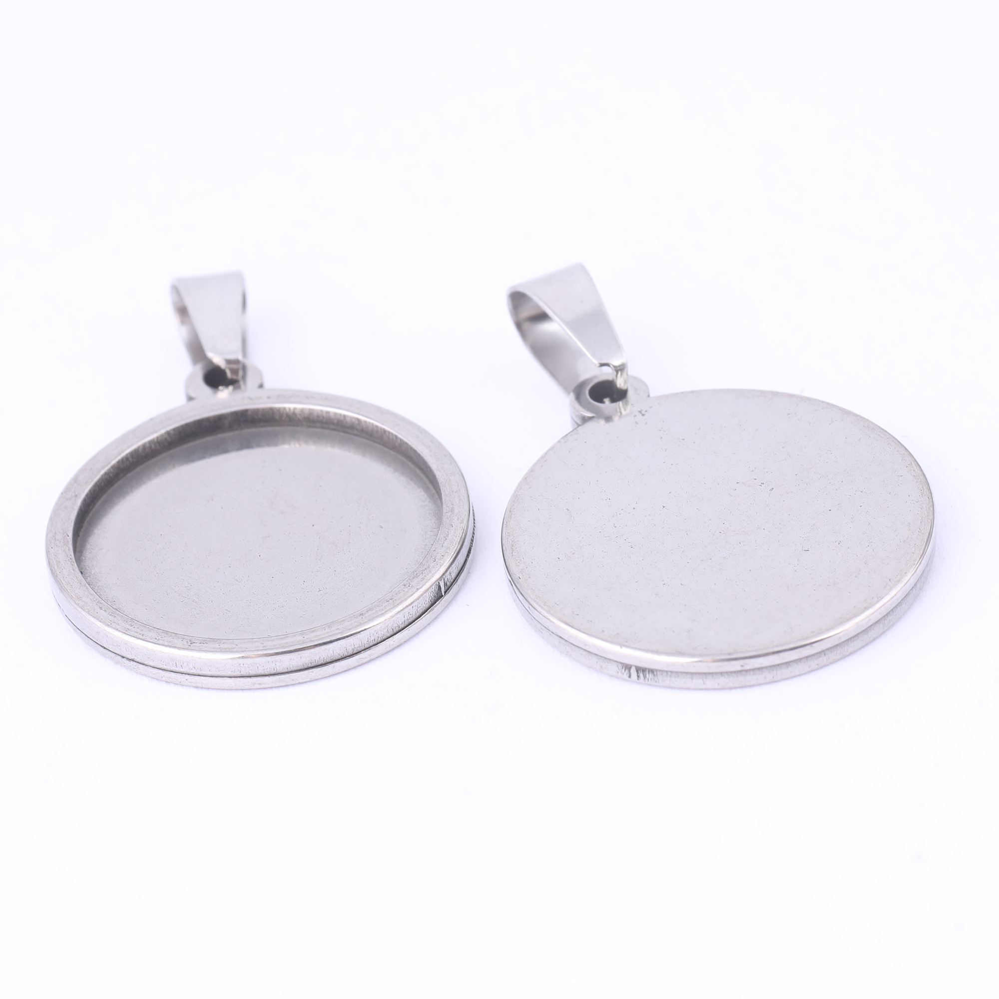 5pcs Stainless Steel 16mm 18mm - Bezels Set Pendant のレビューと価格