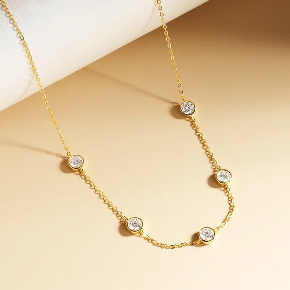GRA Certified 5mm Moissanite N - Bezels Set Pendant のレビューと価格