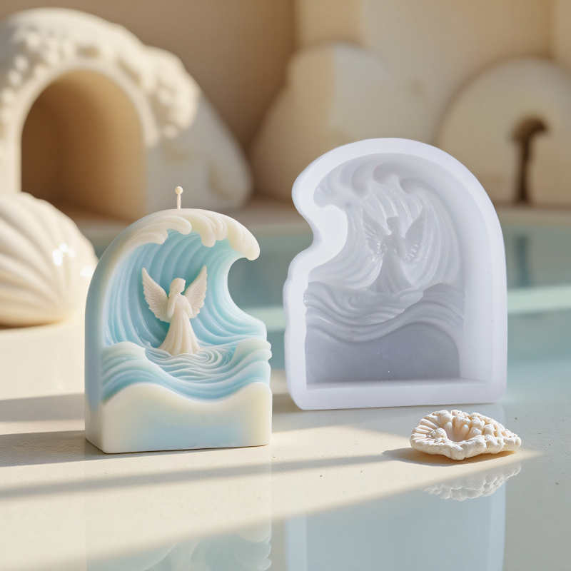 2pcs Wave Angel Silicone Mold  - Resin Ocean Wave Mold のレビューと価格