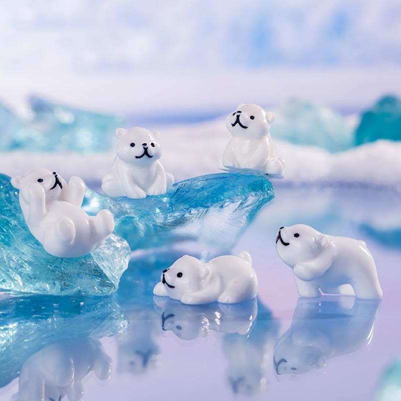 Miniature Polar Bear Figurines - Resin Craft Ideas のレビューと価格